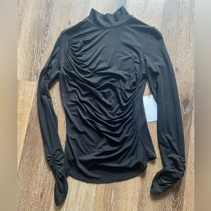 NEW! Bailey 44 black mock neck top, small.